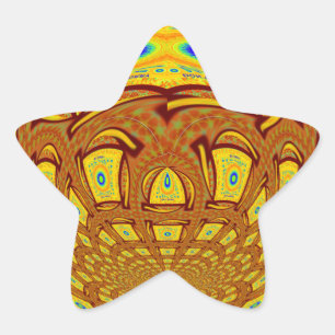 Golden Yellow Baseball Glove Art Print Star Sticker