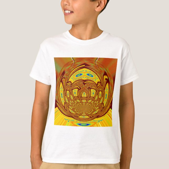 Golden Yellow Baseball Glove Art Print T-Shirt (Front)