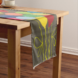 Golden Yellow Birthday latest custom made long  Table Runner