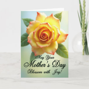 Golden Yellow Bloom Mothers Day Card