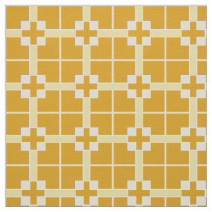 Golden yellow cross pattern fabric