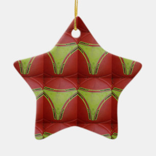 Golden yellow curves.JPG Ceramic Tree Decoration