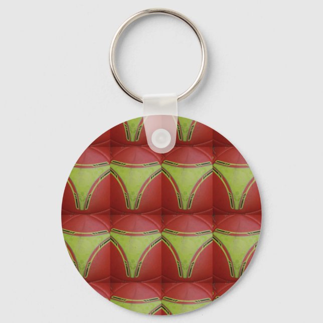 Golden yellow curves.JPG Key Ring (Front)