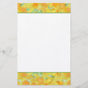 Golden Yellow Daffodils Stationery or Notepaper