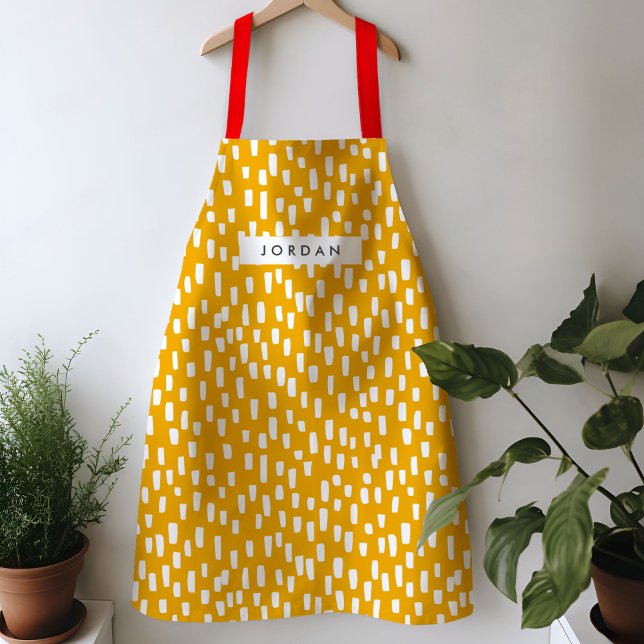 Golden Yellow Dashing Apron (Golden yellow dashing apron)
