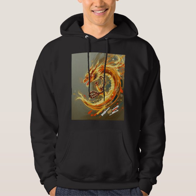 Golden Yellow Dragon Hoodie (Front)