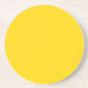 Golden yellow ffd700 coaster
