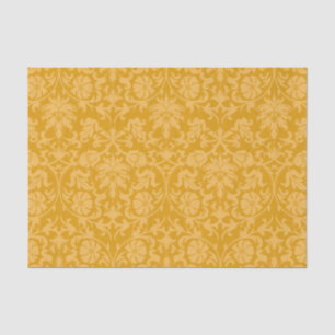 Golden Yellow Floral Damask Tissue Paper