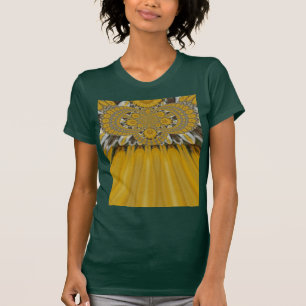 Golden Yellow Flower Pattern Design Art T-Shirt