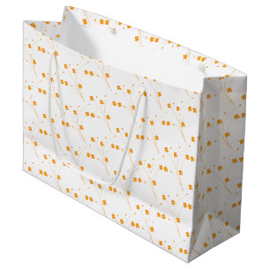 Golden Yellow Flowers, Small Floral Print Medium G Large Gift Bag