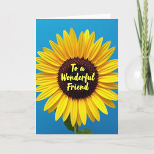Golden Yellow Friend Card