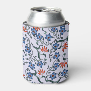 Golden Yellow Leafy Vine Pattern Can Cooler