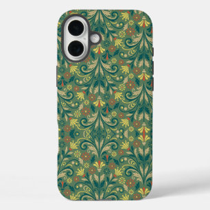 Golden Yellow Leafy Vine Pattern Case-Mate iPhone 16 Plus Case