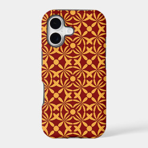 Golden Yellow Leafy Vine Pattern  iPhone Case