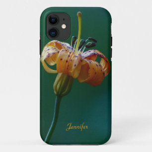 Golden Yellow Lily, Floral, Name, iPhone 11 Case