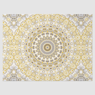 Golden Yellow Mandala Pattern Tissue Paper