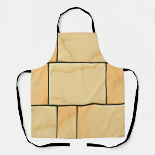Golden Yellow Marble Tile Pattern Luxury Stone Apron