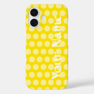 Golden Yellow Moroccan Moods Dots iPhone 16 Case