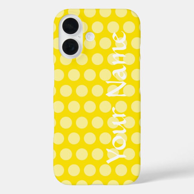 Golden Yellow Moroccan Moods Dots Case-Mate iPhone Case (Back)
