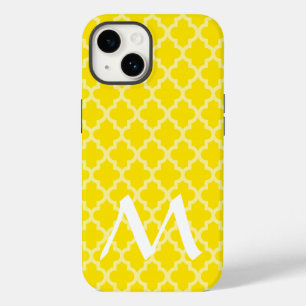 Golden Yellow Moroccan Moods Quatrefoil Case-Mate iPhone 14 Case