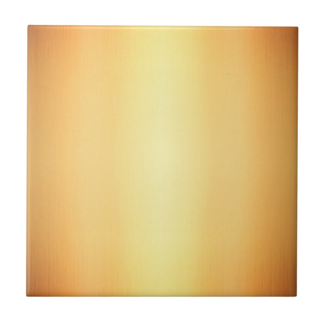 Golden yellow ombre graduated solid colour design ceramic tile (Front)