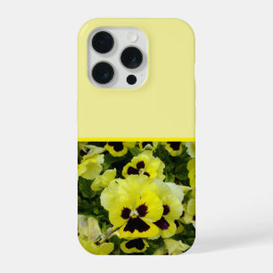 Golden Yellow Pansies Growing: Sunshine in Bloom iPhone 15 Pro Case