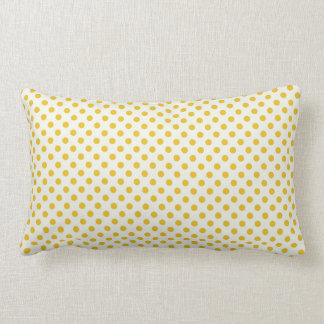Golden Yellow Polka Dots Lumbar Cushion