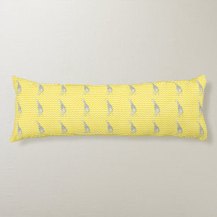 Golden Yellow Safari Chevron with Pop Art Giraffe Body Cushion