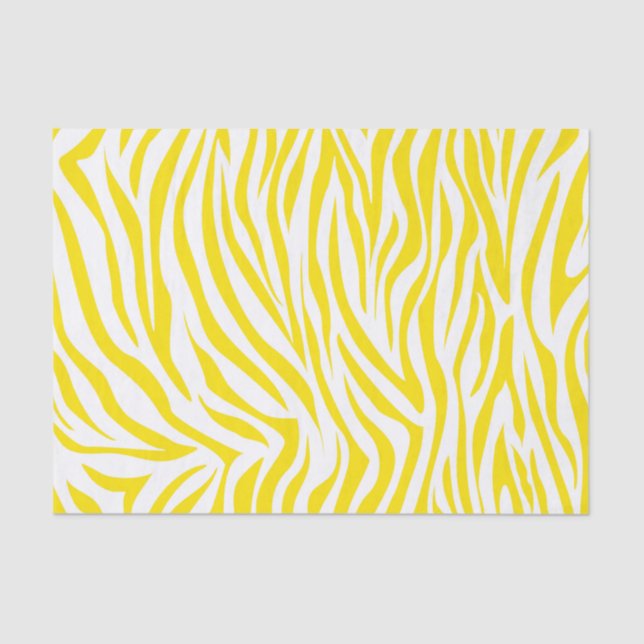 Golden Yellow Safari Zebra Tissue Paper (Front)