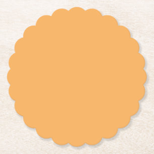 Golden yellow solid colour paper coaster