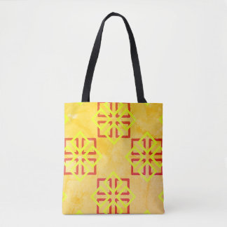 Golden Yellow Squares  Tote Bag