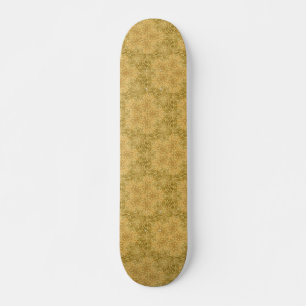 Golden yellow sun bright pattern  skateboard