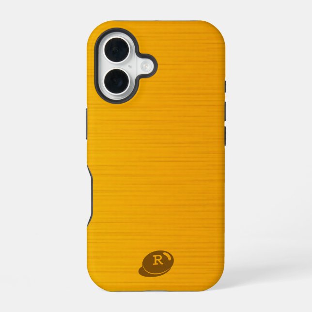 Golden Yellow Texture iPhone 16 Case (Back)