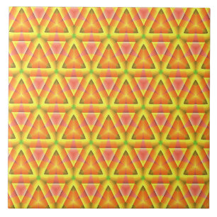 Golden Yellow Triangle Pattern Ceramic Tile