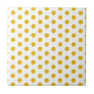 Golden Yellow Wildflowers Photo Ceramic Tile