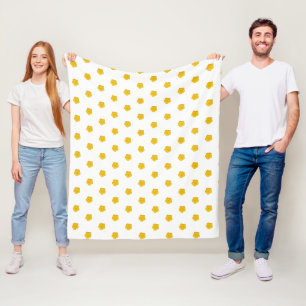 Golden Yellow Wildflowers Photo Pattern Fleece Blanket