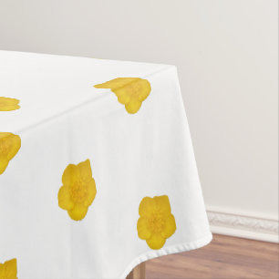 Golden Yellow Wildflowers Photo Tablecloth