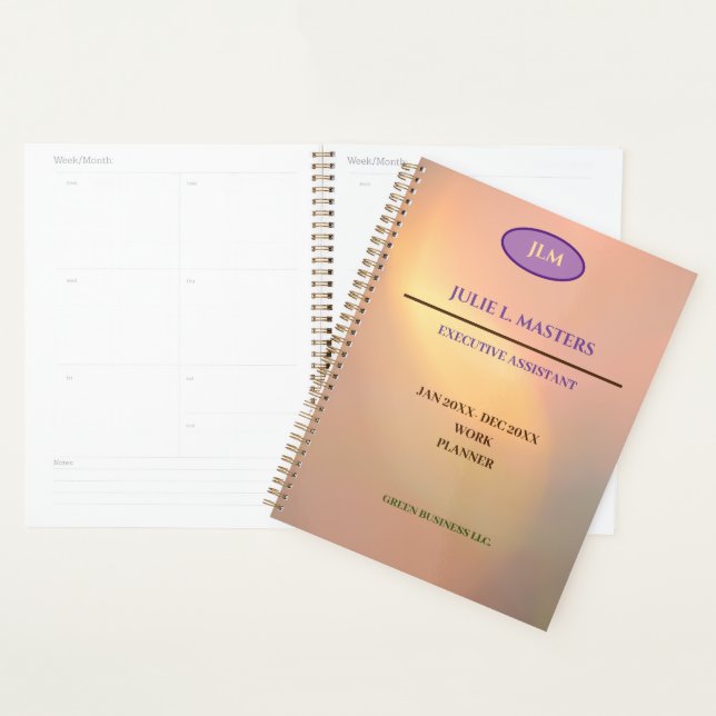 Golden Yellow Work Corporate Business Executive  Planner (Display)