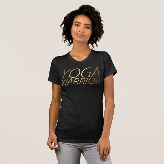 Golden Yoga Warrior T-Shirt (Front Full)