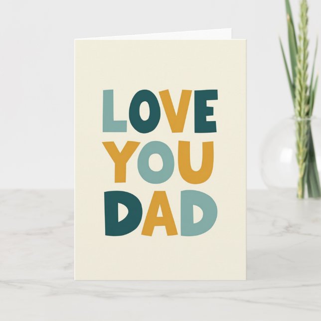 Golden You Dad Message Card (Front)