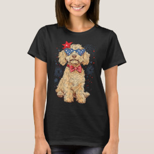 Goldendoodle 4th Of July Patriotic Golden Doodle D T-Shirt