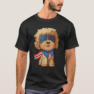 Goldendoodle 4th Of July Patriotic Golden Doodle D T-Shirt
