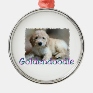 Goldendoodle Art Metal Tree Decoration