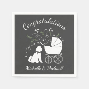 Goldendoodle Baby Shower Dog Napkin