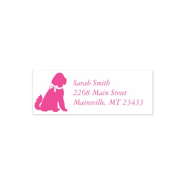 Goldendoodle Baby Shower Pink Self-inking Stamp (Design)