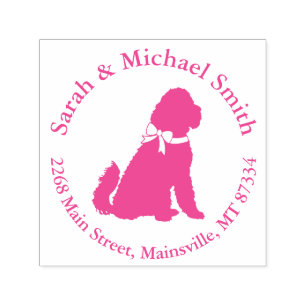 Goldendoodle Baby Shower Pink Self-inking Stamp