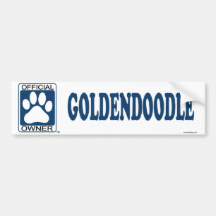 Goldendoodle Blue Bumper Sticker
