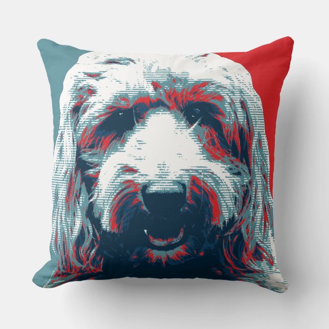 GOLDENDOODLE by Hope Dogs Cushion (Front)