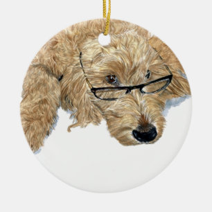Goldendoodle Ceramic Tree Decoration