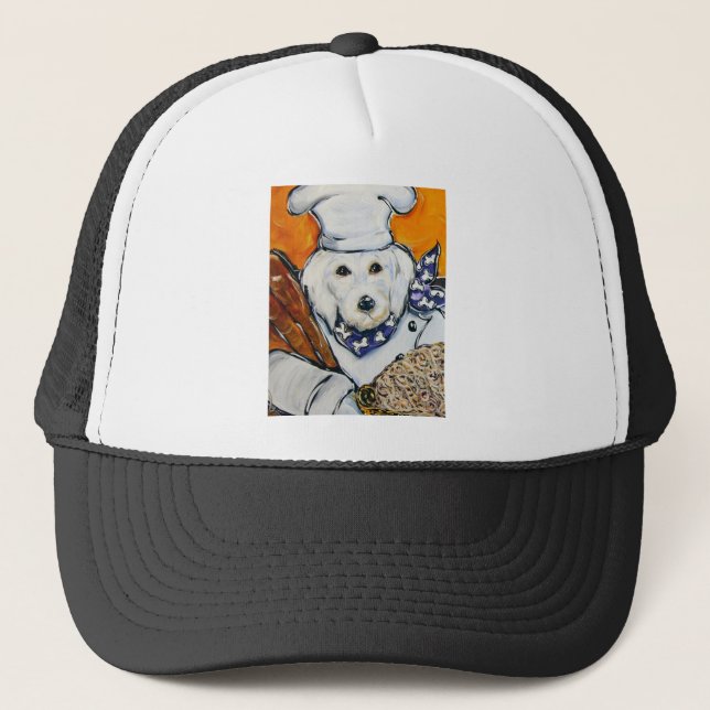 Goldendoodle Chef Trucker Hat (Front)